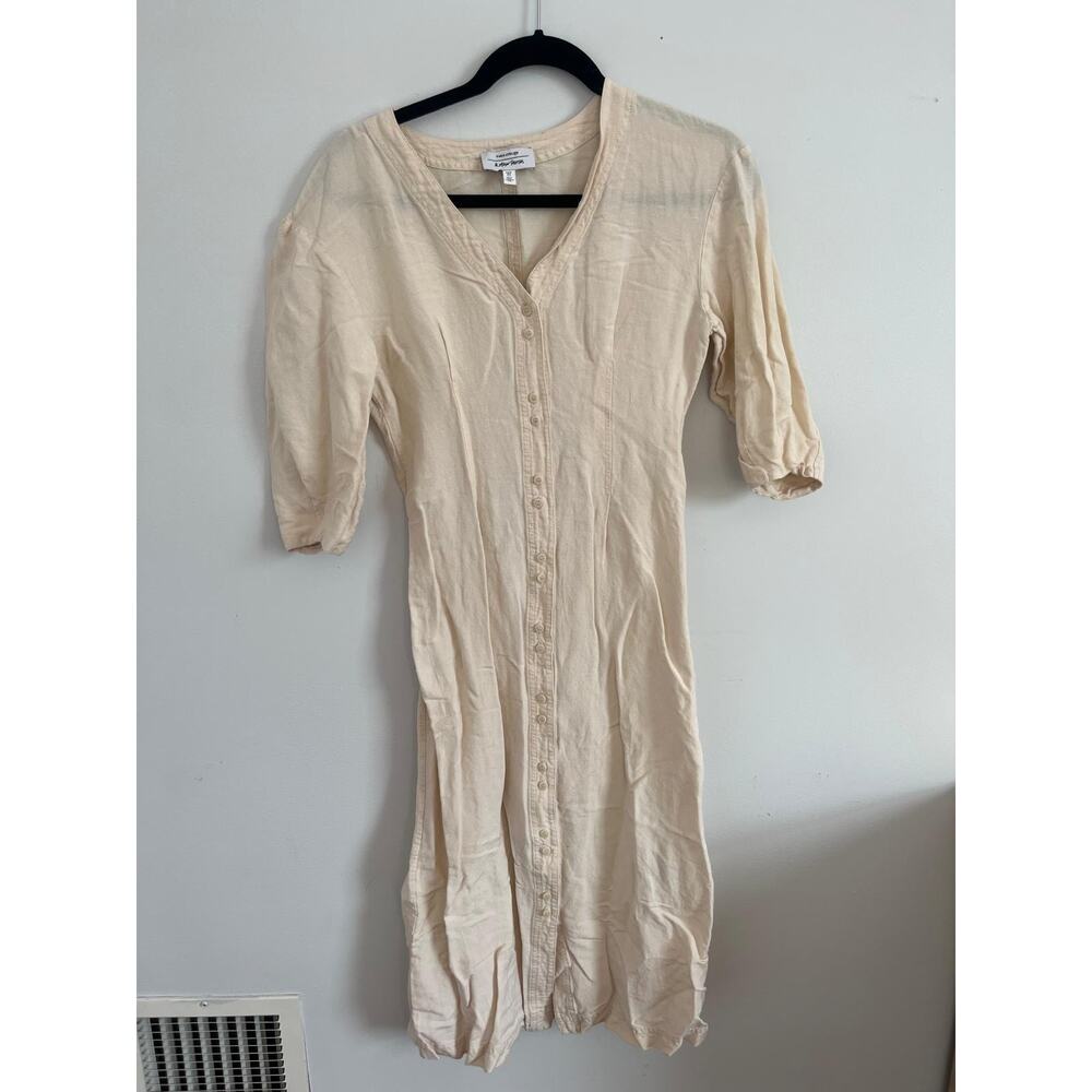 & Other Stories Dress Women 0 White Lace Button Front Midi Cottagecore